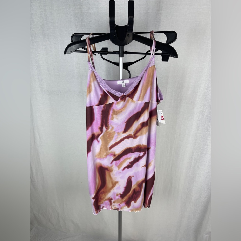BP Lace Cami Mesh Purple Abstract Minidress Size 2X (20) NWT - Picture 11 of 11